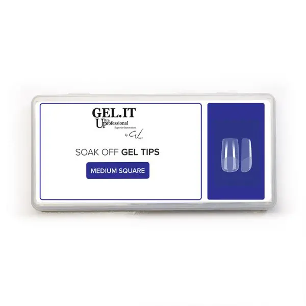 GEL.IT.UP Gel Tips Soak off-Medium Square 240τμχ