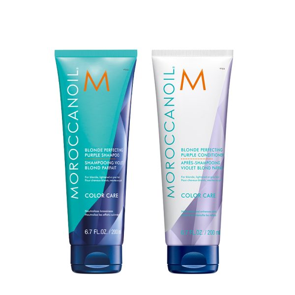 Moroccanoil Blonde Perfecting Set Shampoo 200ml Conditioner 200ml